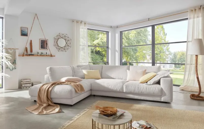 DAHEIM Sofas & Couches-Ecksofa Dundee Snow