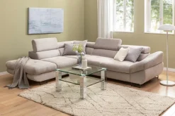 Schlafsofas|Sofas & Couches| Ecksofa Fabio Hellgrau