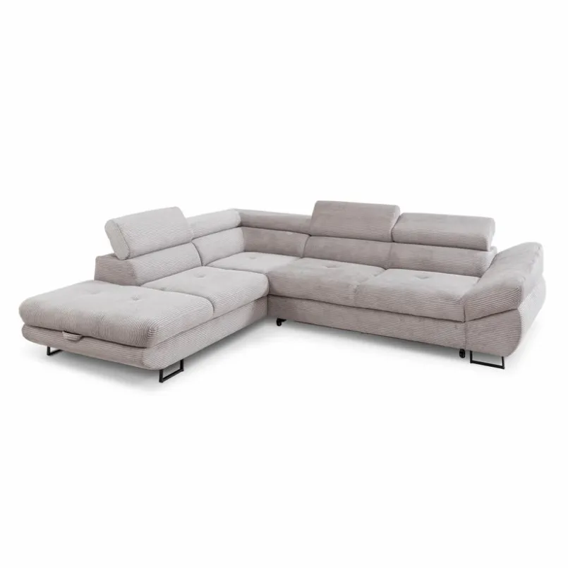 Schlafsofas|Sofas & Couches| Ecksofa Fabio Hellgrau