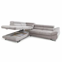 Schlafsofas|Sofas & Couches| Ecksofa Fabio Hellgrau