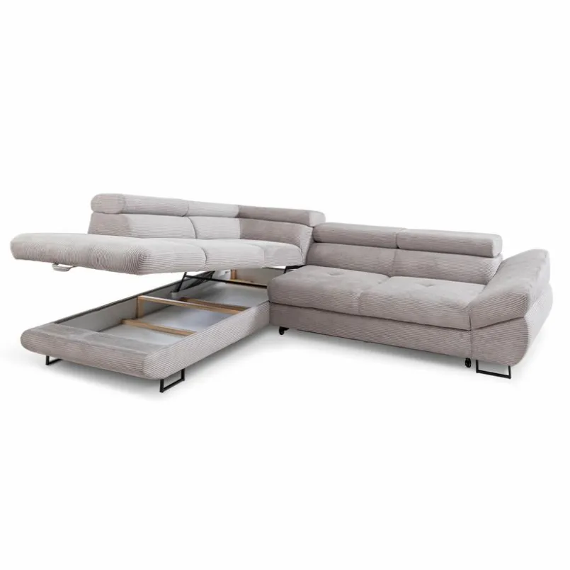 Schlafsofas|Sofas & Couches| Ecksofa Fabio Hellgrau