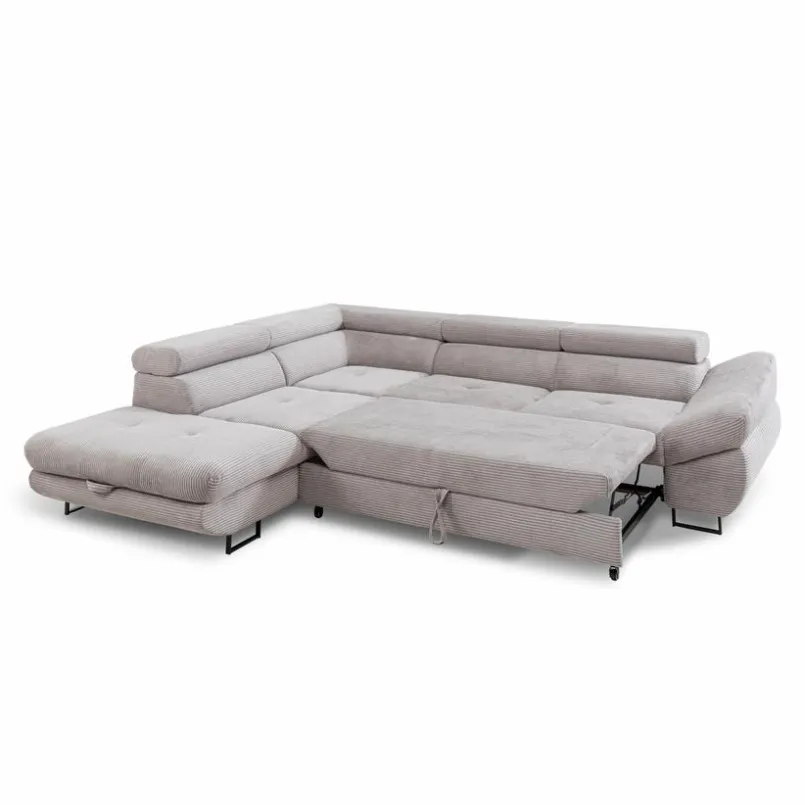 Schlafsofas|Sofas & Couches| Ecksofa Fabio Hellgrau
