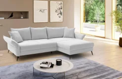SOMETA Schlafsofas|Schlafsofas-Ecksofa Janus de Luxe Silver
