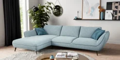 SOMETA Sofas & Couches-Ecksofa Joleen Aqua / Petrol