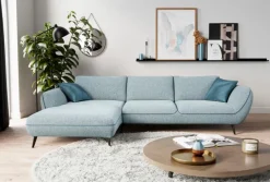 SOMETA Sofas & Couches-Ecksofa Joleen Aqua / Petrol