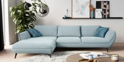 SOMETA Sofas & Couches-Ecksofa Joleen Aqua / Petrol