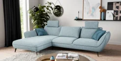 SOMETA Sofas & Couches-Ecksofa Joleen Aqua / Petrol