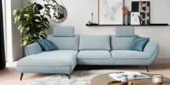 SOMETA Sofas & Couches-Ecksofa Joleen Aqua / Petrol