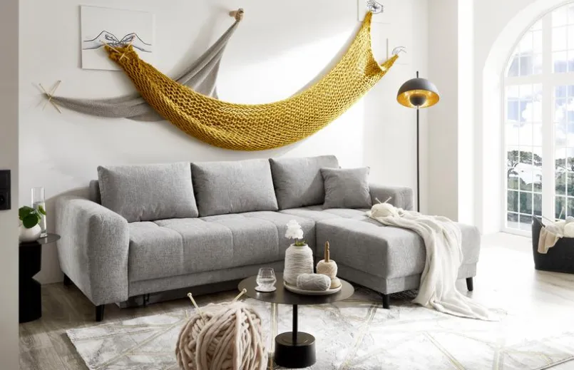 Schlafsofas|Schlafsofas| Ecksofa Joni Grau