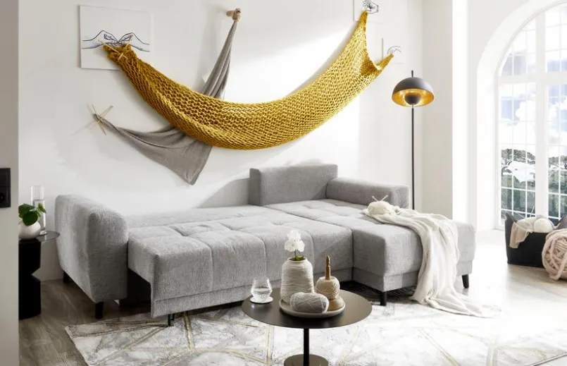 Schlafsofas|Schlafsofas| Ecksofa Joni Grau