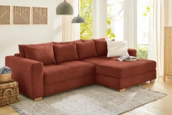 Schlafsofas|Schlafsofas| Ecksofa Kampen Rostrot