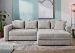 Schlafsofas|Schlafsofas-Ecksofa Kampen Hellgrau