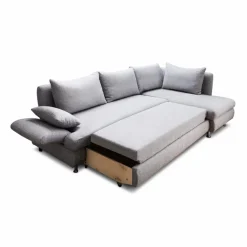 Schlafsofas|Sofas & Couches-Ecksofa Leo Grau