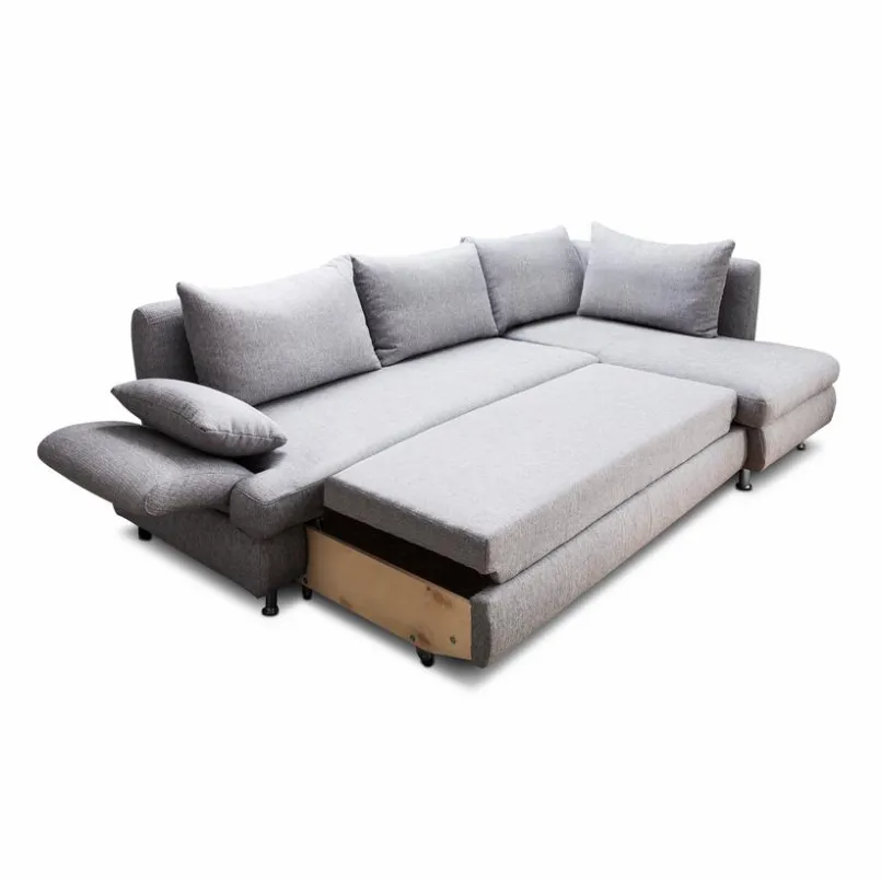 Schlafsofas|Sofas & Couches-Ecksofa Leo Grau