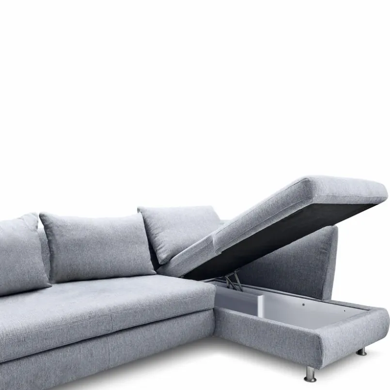 Schlafsofas|Sofas & Couches-Ecksofa Leo Grau
