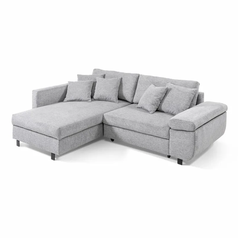 filippo Schlafsofas|Schlafsofas-Ecksofa Livorno Mittelgrau