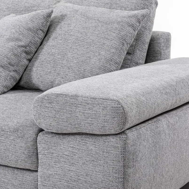 filippo Schlafsofas|Schlafsofas-Ecksofa Livorno Mittelgrau