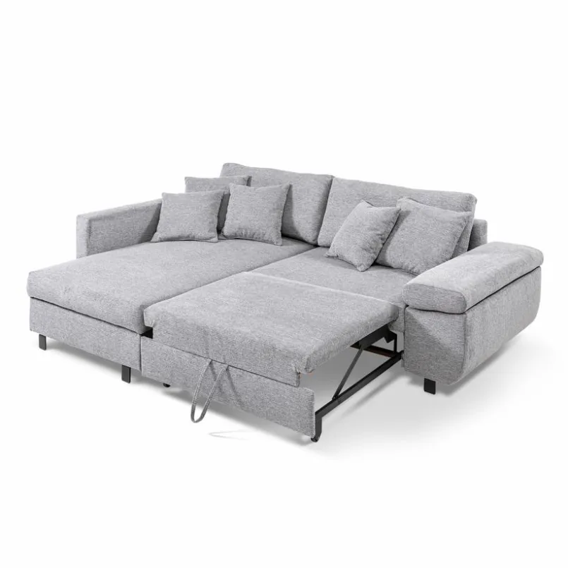 filippo Schlafsofas|Schlafsofas-Ecksofa Livorno Mittelgrau