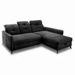 Schlafsofas|Schlafsofas-Ecksofa Loft Schwarz