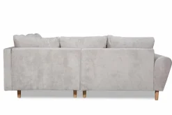 BOOOM Schlafsofas|Schlafsofas-Ecksofa mit Hocker Rice Grau