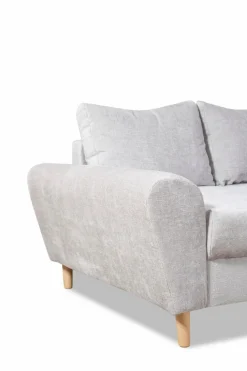 BOOOM Schlafsofas|Schlafsofas-Ecksofa mit Hocker Rice Grau