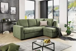 Schlafsofas|Schlafsofas-Ecksofa Multiflex Plus Dunkelgrün