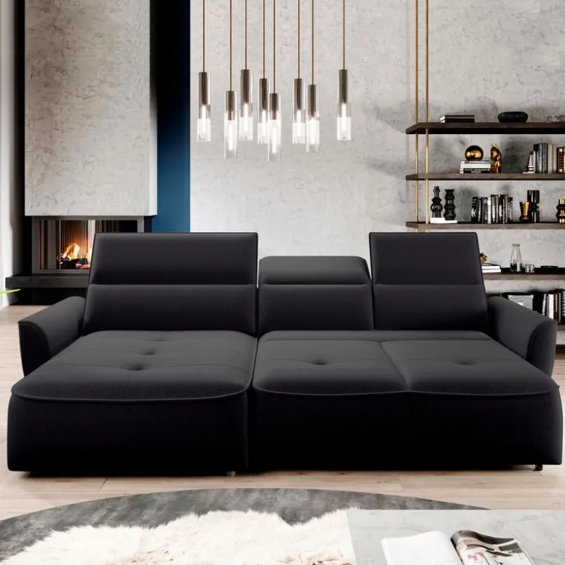 Schlafsofas|Schlafsofas-Ecksofa Murillo Black