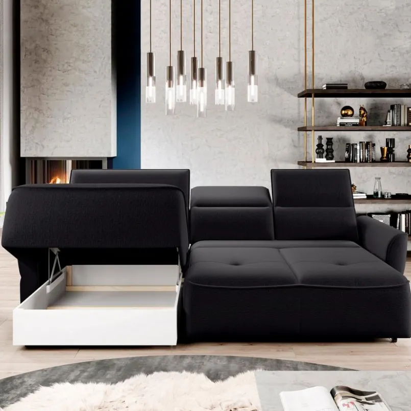 Schlafsofas|Schlafsofas-Ecksofa Murillo Black