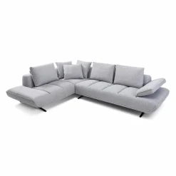 Sofas & Couches-Ecksofa Pratola Hellgrau
