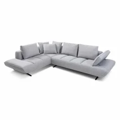 Sofas & Couches-Ecksofa Pratola Hellgrau