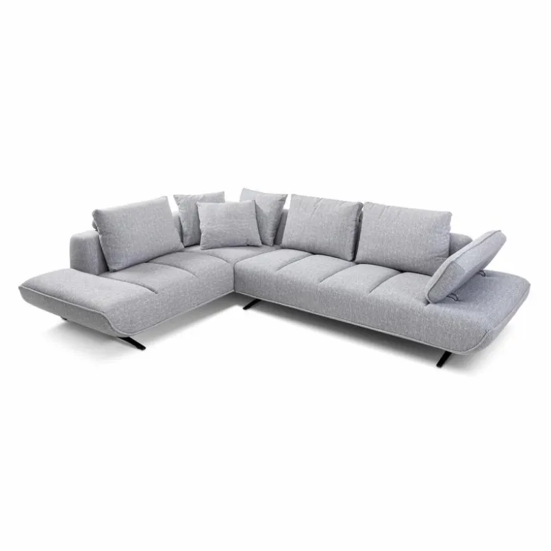 Sofas & Couches-Ecksofa Pratola Hellgrau