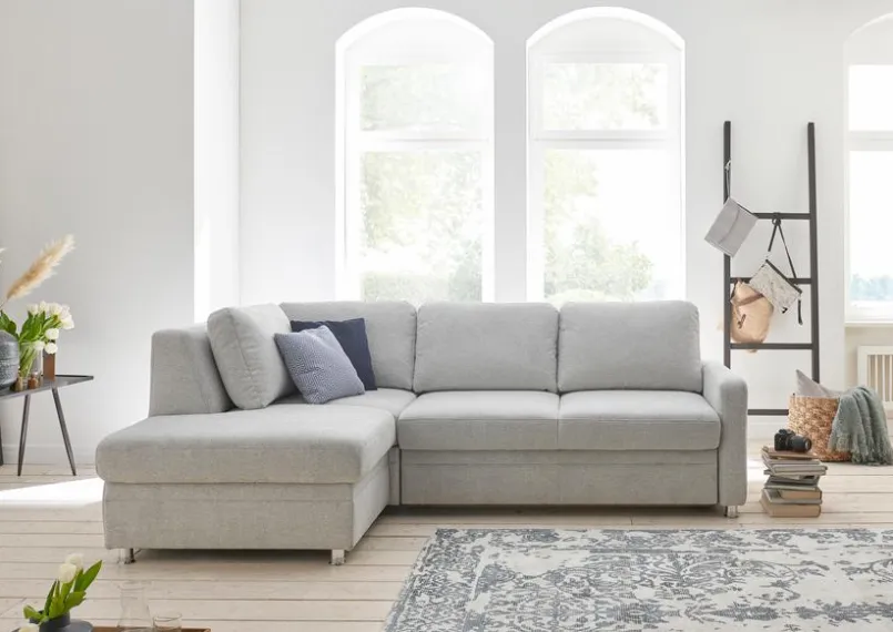 ComfortPlan Schlafsofas|Schlafsofas-Ecksofa Puzzle Silver