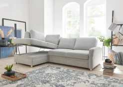ComfortPlan Schlafsofas|Schlafsofas-Ecksofa Puzzle Silver