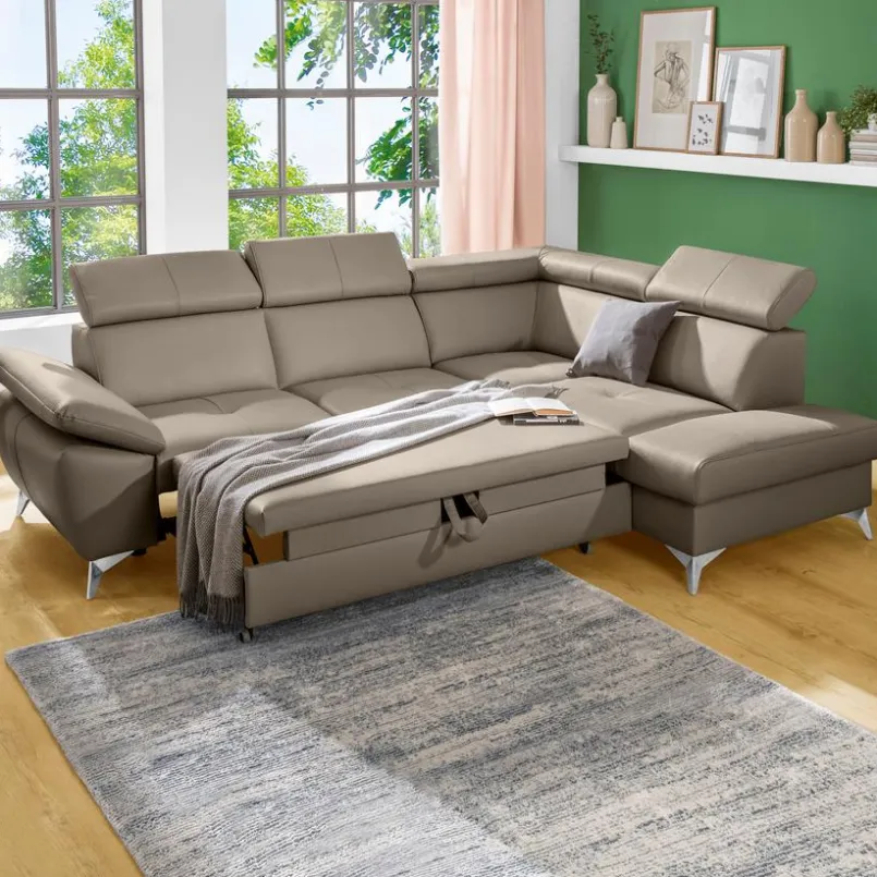 Schlafsofas|Schlafsofas-Ecksofa Rio Schlamm