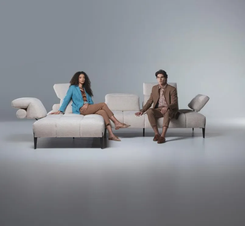 Calia Sofas & Couches-Ecksofa skyline - PRM 1239 Beige