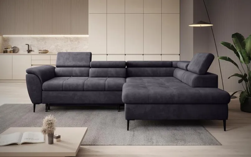 Sofas & Couches-Ecksofa Tempo New Grey