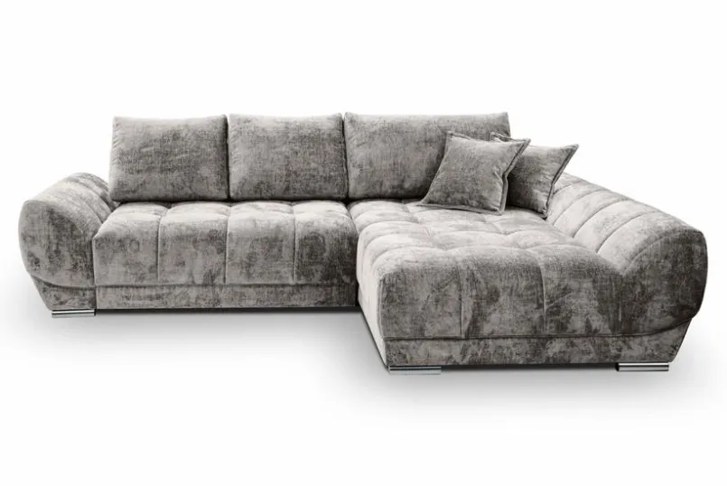 Schlafsofas|Schlafsofas-Ecksofa Violet Dunkelgrau