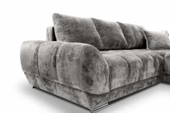 Schlafsofas|Schlafsofas-Ecksofa Violet Dunkelgrau