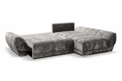 Schlafsofas|Schlafsofas-Ecksofa Violet Dunkelgrau
