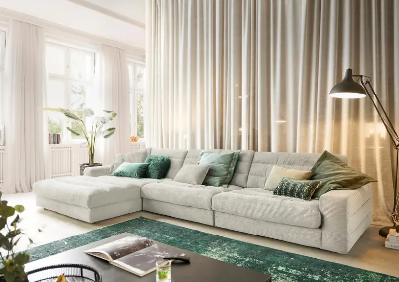 Portobello Sofas & Couches-Ecksofa Weston Light Grey