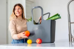 Einkaufskörbe & Taschen|Koziol Einkaufstasche XL Grau