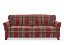 Sofas & Couches|Stilreich 2,5er Sofa Arosa Karo Rot