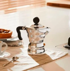 Alessi Kaffee & Tee-Espressokocher Moka Silber