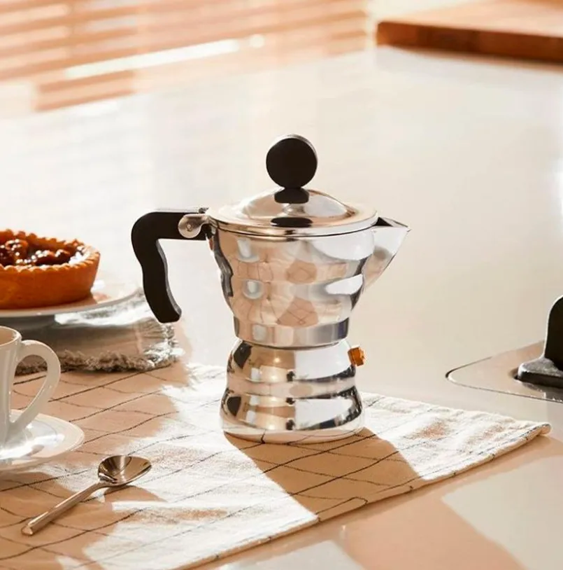 Alessi Kaffee & Tee-Espressokocher Moka Silber