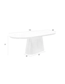 DAHEIM Esstische-Esstisch Alimra 180 x 90 cm Walnuss