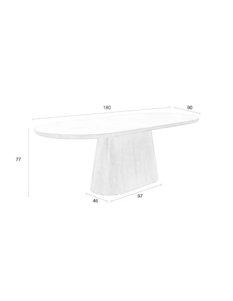 DAHEIM Esstische-Esstisch Alimra 180 x 90 cm Walnuss
