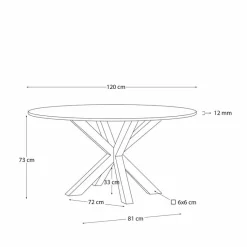 DAHEIM Esstische-Esstisch Argo Ø 120 cm Schwarz