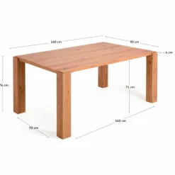 Kave Home Esstische-Esstisch Deyanira 160 x 90 cm Eiche