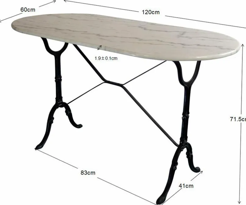 Balkontische|Esstische|KARE DESIGN Esstisch Kaffeehaus 87368 Weiß