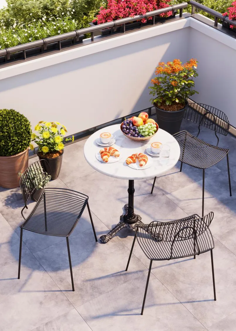 Balkontische|Gartentische|KARE DESIGN Esstisch Kaffeehaus 85157 Ø 60 cm Weiß